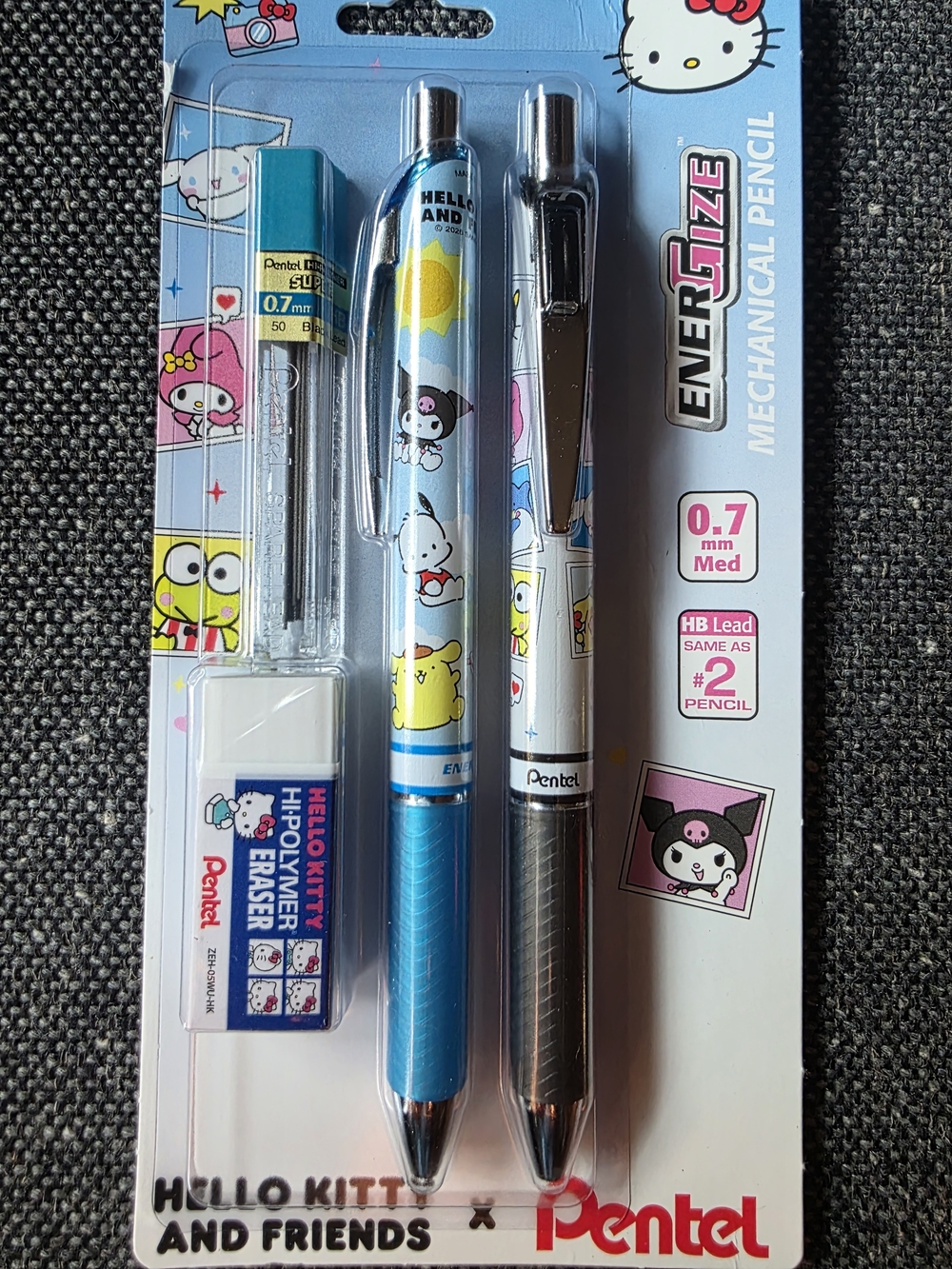 Hello Kitty × Pentel Mechanical Pencil Twin Pack - Blue & Black